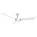 Westgate Manufacturing 52 Inch 3-Blade Ceiling Fan And Light CCT Selectable 3000K/3500K/4000K/5000K/6500K 22W Remote Matte White Housing/Blades (WFL-DC-124-RC-3B-52-MCT5-WH-WH)