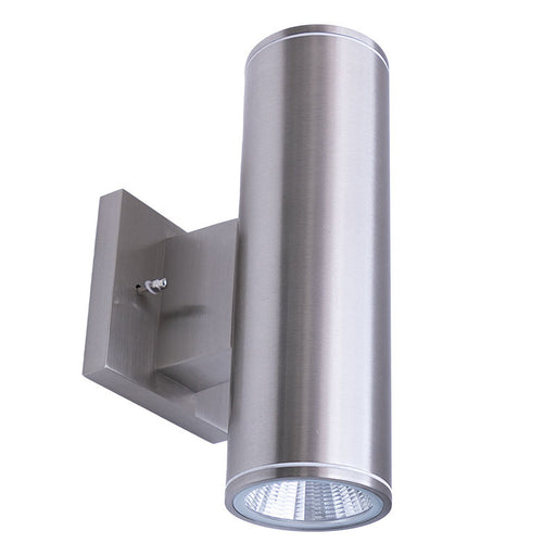 Westgate Manufacturing 6 Inch Wall Cylinder Up/Down Light 30W CCT Selectable 3000K/4000K/5000K 3W Dual-Dim Photocell Brushed Nickel (WMC6-UDL-MCTP-BN-DD-P)