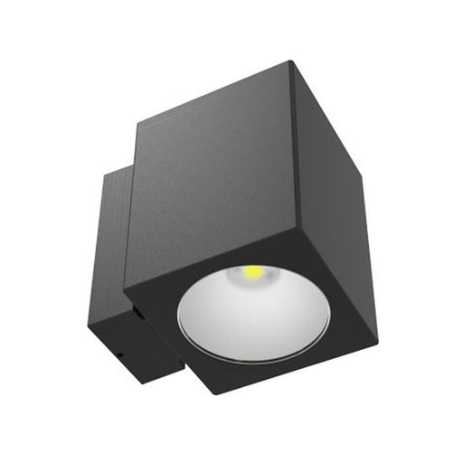 Westgate Manufacturing 8 Inch Square Outdoor Wall Cylinder Select Up And Down CCT Selectable 3000K/4000K/5000K 40W Black (WMCS8-UDL-MCTD-BK-D)