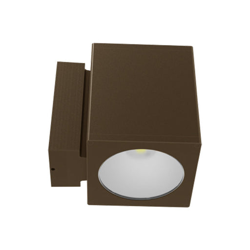 Westgate Manufacturing 8 Inch Square Outdoor Wall Cylinder Select Up And Down CCT Selectable 3000K/4000K/5000K 40W Bronze (WMCS8-UDL-MCTD-BR-D)