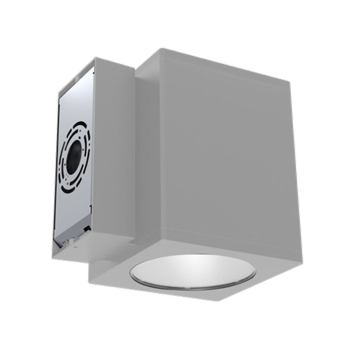 Westgate Manufacturing 8 Inch Square Outdoor Wall Cylinder Select Up And Down CCT Selectable 3000K/4000K/5000K 40W Silver (WMCS8-UDL-MCTD-SIL-D)