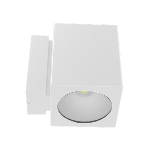 Westgate Manufacturing 8 Inch Square Outdoor Wall Cylinder Select Up And Down CCT Selectable 3000K/4000K/5000K 40W White (WMCS8-UDL-MCTD-WH-D)