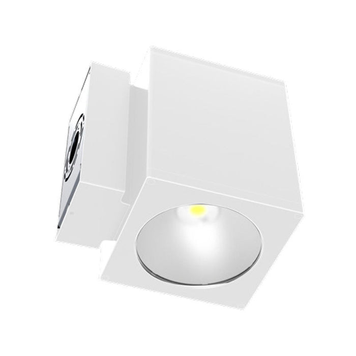 Westgate Manufacturing 8 Inch Square Outdoor Wall Cylinder Select Up And Down CCT Selectable 3000K/4000K/5000K 40W White (WMCS8-UDL-MCTD-WH-D)