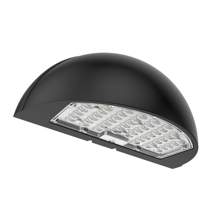 Westgate Manufacturing Half-Moon Wall Pack Wattage/CCT Selectable 48W/64W/80W 3000K/4000K/5000K Type3 With Photocell Black (WPMX-48-80W-MCTP-BK)