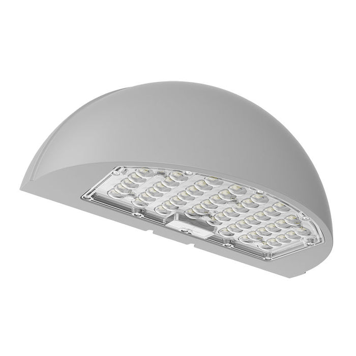 Westgate Manufacturing Half-Moon Wall Pack Wattage/CCT Selectable 24W/32W/40W 3000K/4000K/5000K Type3 With Photocell Silver (WPMX-24-40W-MCTP-SIL)