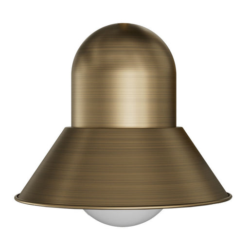 Westgate Manufacturing Seaside Wall Light Wattage/CCT Selectable 20W/30W/40W 3000K/4000K/5000K Triac Or 0-10V Dimming Without Mounting Arm Antique Brass (WSX-20-40W-MCTP-HAD-AZ)