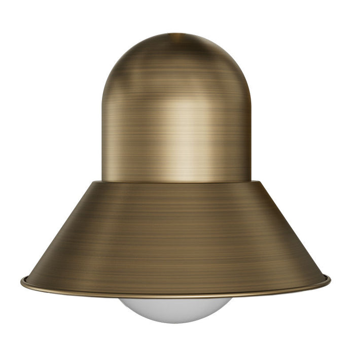 Westgate Manufacturing Seaside Wall Light Wattage/CCT Selectable 20W/30W/40W 3000K/4000K/5000K Triac Or 0-10V Dimming Without Mounting Arm Antique Brass (WSX-20-40W-MCTP-HAD-AZ)