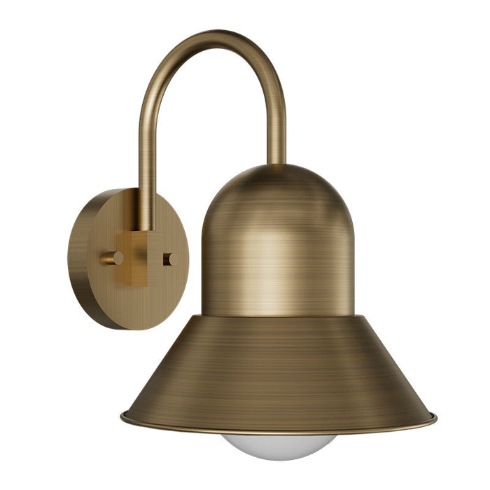 Westgate Manufacturing Seaside Wall Light Wattage/CCT Selectable 20W/30W/40W 3000K/4000K/5000K Triac Or 0-10V Dimming Without Mounting Arm Antique Brass (WSX-20-40W-MCTP-HAD-AZ)