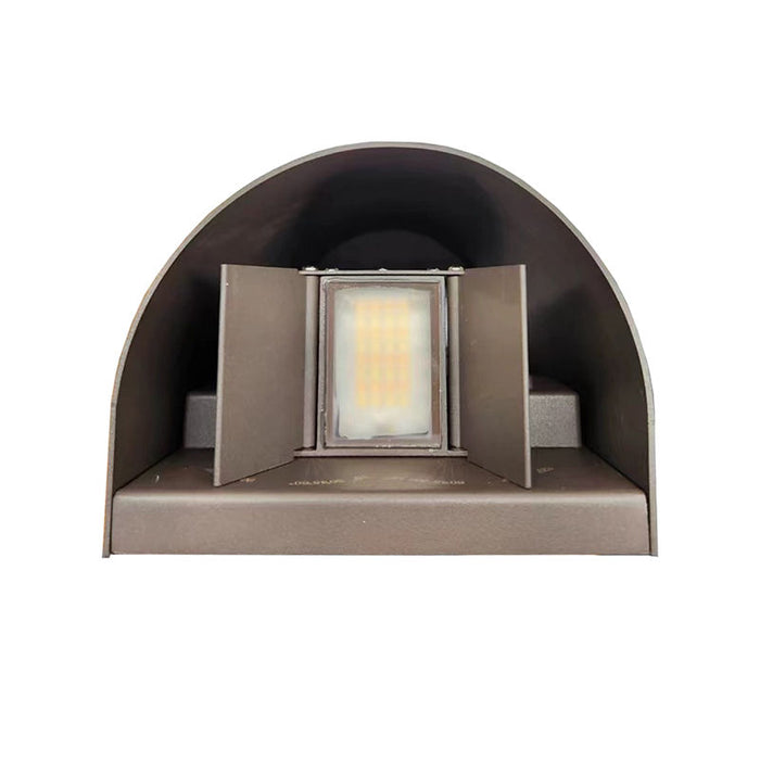 Westgate Manufacturing Adjustable Beam Angle Outdoor/Indoor Designer Wall Sconce Round Wattage/CCT Selectable 14W/18W/24W 3000K/4000K/5000K 120-277V Bronze (CREA-57-MCTP-BR)