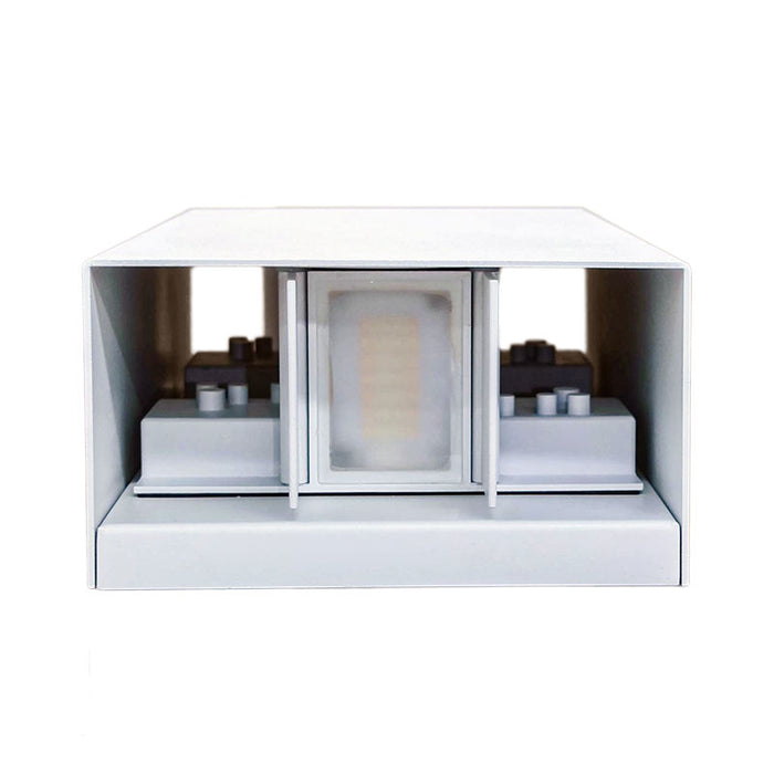 Westgate Manufacturing Adjustable Beam Angle Outdoor/Indoor Designer Wall Sconce Square Wattage/CCT Selectable 14W/18W/24W 3000K/4000K/5000K 120-277V White (CREA-56-MCTP-WH)