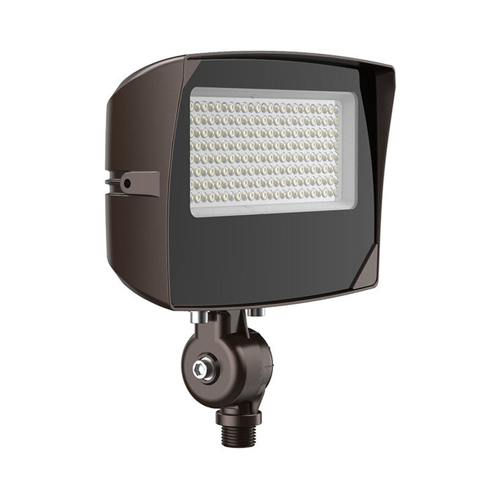 Westgate Manufacturing Max Flood Wattage/CCT Selectable 20/30/50W 3000K/4000K/5000K 120-277V 0-10V Dimming Digital Beam Angel Knuckle Mount Photocell Bronze (LF4MAX-MD-20-50W-MCTPB-KN-P)