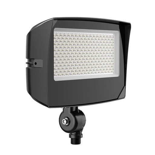 Westgate Manufacturing Max Flood Wattage/CCT Selectable 45/60/80W 3000K/4000K/5000K 120-277V 0-10V Dimming Digital Beam Angel Knuckle Mount Photocell Black (LF4MAX-MD-45-80W-MCTPB-KN-P-BK)