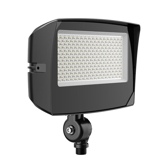 Westgate Manufacturing Max Flood Wattage/CCT Selectable 45/60/80W 3000K/4000K/5000K 120-277V 0-10V Dimming Digital Beam Angel Knuckle Mount Photocell Black (LF4MAX-MD-45-80W-MCTPB-KN-P-BK)