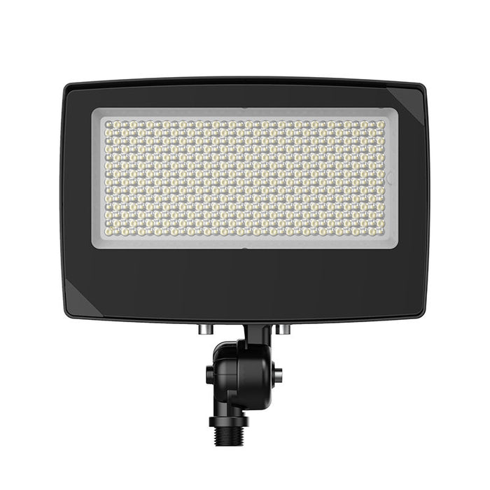 Westgate Manufacturing Max Flood Wattage/CCT Selectable 45/60/80W 3000K/4000K/5000K 120-277V 0-10V Dimming Digital Beam Angel Knuckle Mount Photocell Black (LF4MAX-MD-45-80W-MCTPB-KN-P-BK)