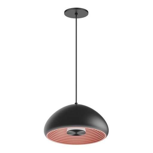 Westgate Manufacturing 12 Inch EU Pendant With 12W Indirect Light Source Black With Copper Reflector 3000K Triac Dimming (LCEU-12-30K-BK)