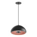 Westgate Manufacturing 12 Inch EU Pendant With 12W Indirect Light Source Black With Copper Reflector 3000K Triac Dimming (LCEU-12-30K-BK)
