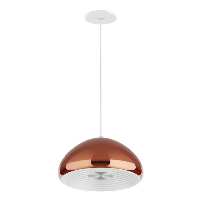 Westgate Manufacturing 12 Inch EU Pendant With 12W Indirect Light Source Copper With White Reflector 3000K Triac Dimming (LCEU-12-30K-CU)