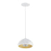 Westgate Manufacturing 8 Inch EU Pendant With 8W Indirect Light Source White With Copper Reflector 3000K Triac Dimming (LCEU-8-30K-WH)