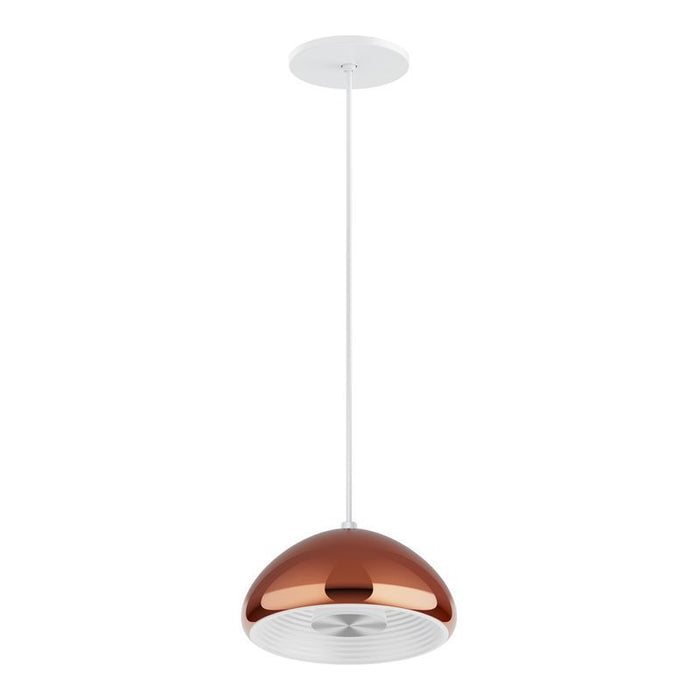 Westgate Manufacturing 8 Inch EU Pendant With 8W Indirect Light Source Copper With White Reflector 3000K Triac Dimming (LCEU-8-30K-CU)