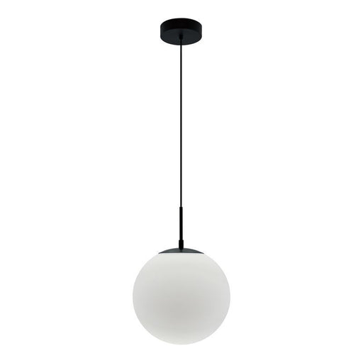 Westgate Manufacturing 12 Inch Frosted Glass LED 20W CCT Selectable 2700K/3000K/3500K/4000K/5000K Globe Pendant 67 Inch Pendant Drop Black (LCFG-12-MCT5-FR-BK)