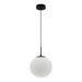 Westgate Manufacturing 12 Inch Frosted Glass E26 Architectural Globe Pendant 67 Inch Pendant Drop Black (LCFG-12-E26-FR-BK)