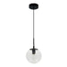 Westgate Manufacturing 8 Inch Seeded Glass E26 Architectural Globe Pendant 67 Inch Pendant Drop Black (LCFG-8-E26-SG-BK)