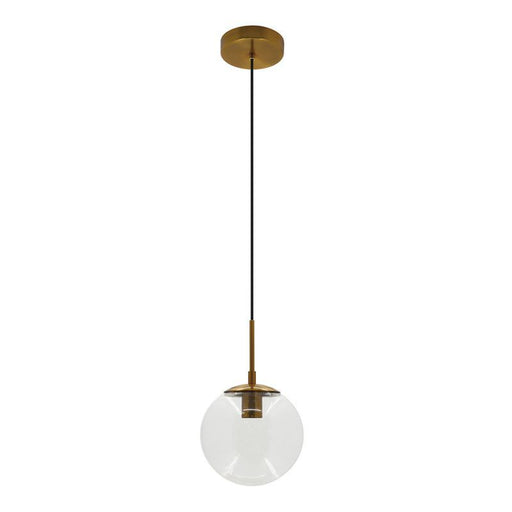 Westgate Manufacturing 8 Inch Seeded Glass E26 Architectural Globe Pendant 67 Inch Pendant Drop Gold (LCFG-8-E26-SG-GD)