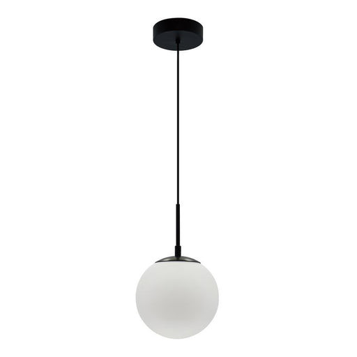 Westgate Manufacturing 8 Inch Frosted Glass LED 12W CCT Selectable 2700K/3000K/3500K/4000K/5000K Globe Pendant 67 Inch Pendant Drop Black (LCFG-8-MCT5-FR-BK)