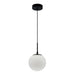 Westgate Manufacturing 8 Inch Frosted Glass LED 12W CCT Selectable 2700K/3000K/3500K/4000K/5000K Globe Pendant 67 Inch Pendant Drop Black (LCFG-8-MCT5-FR-BK)