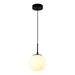 Westgate Manufacturing 8 Inch Frosted Glass E26 Architectural Globe Pendant 67 Inch Pendant Drop Black (LCFG-8-E26-FR-BK)