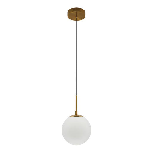 Westgate Manufacturing 8 Inch Frosted Glass LED 12W CCT Selectable 2700K/3000K/3500K/4000K/5000K Globe Pendant 67 Inch Pendant Drop Gold (LCFG-8-MCT5-FR-GD)
