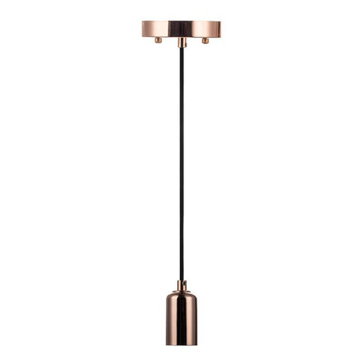 Westgate Manufacturing Decorative Socket Pendant 039 6 Foot Black Cord - Rose Gold (DSP-039-6FT-RG)