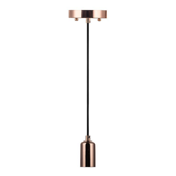 Westgate Manufacturing Decorative Socket Pendant 039 6 Foot Black Cord - Rose Gold (DSP-039-6FT-RG)