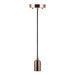 Westgate Manufacturing Decorative Socket Pendant 039 6 Foot Black Cord - Rose Gold (DSP-039-6FT-RG)