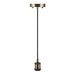 Westgate Manufacturing Decorative Socket Pendant 066 6 Foot Black Cord - Antique Brass (DSP-066-6FT-AB)