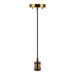 Westgate Manufacturing Decorative Socket Pendant 066 6 Foot Black Cord - Brass (DSP-066-6FT-BR)