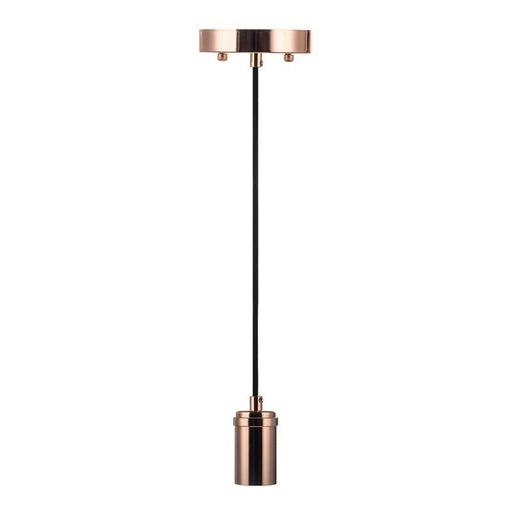 Westgate Manufacturing Decorative Socket Pendant 722 6 Foot Black Cord - Rose Gold (DSP-722-6FT-RG)