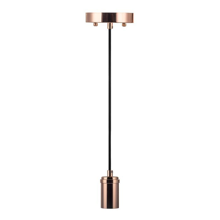 Westgate Manufacturing Decorative Socket Pendant 722 6 Foot Black Cord - Rose Gold (DSP-722-6FT-RG)