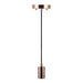 Westgate Manufacturing Decorative Socket Pendant 722 6 Foot Black Cord - Rose Gold (DSP-722-6FT-RG)