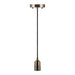 Westgate Manufacturing Decorative Socket Pendant 761 6 Foot Black Cord - Antique Brass (DSP-761-6FT-AB)
