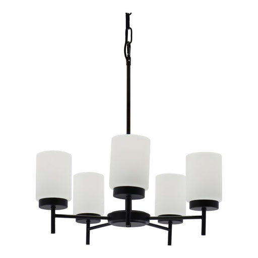 Westgate Manufacturing LCFE Series Lamp-Ready 5-Lamp Chandelier 8 Foot Adjustable Chain/Cord Black (LCFE-E26-P5L-BK)