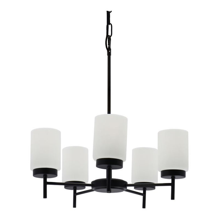 Westgate Manufacturing LCFE Series Lamp-Ready 5-Lamp Chandelier 8 Foot Adjustable Chain/Cord Black (LCFE-E26-P5L-BK)