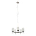 Westgate Manufacturing LCFE Series Lamp-Ready 5-Lamp Chandelier 8 Foot Adjustable Chain/Cord Brushed Nickel (LCFE-E26-P5L-BN)