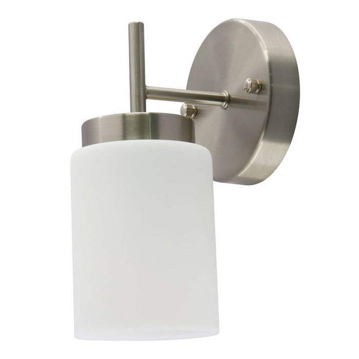 Westgate Manufacturing LCFE Series Lamp-Ready 1-Lamp Vanity Brushed Nickel (LCFE-E26-V1L-BN)