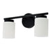 Westgate Manufacturing LCFE Series Lamp-Ready 2-Lamp Vanity Black (LCFE-E26-V2L-BK)