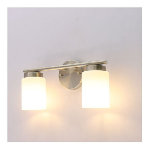 Westgate Manufacturing LCFE Series Lamp-Ready 2-Lamp Vanity Brushed Nickel (LCFE-E26-V2L-BN)