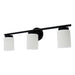 Westgate Manufacturing LCFE Series Lamp-Ready 3-Lamp Vanity Black (LCFE-E26-V3L-BK)