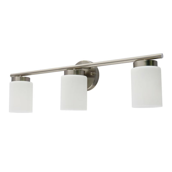 Westgate Manufacturing LCFE Series Lamp-Ready 3-Lamp Vanity Brushed Nickel (LCFE-E26-V3L-BN)
