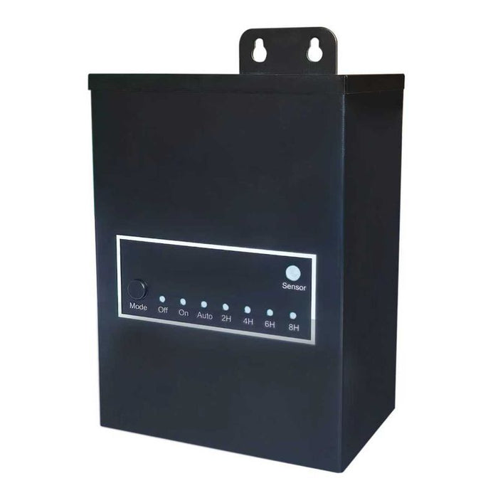 Westgate Manufacturing 100W 12Vac 2-Zone Transformer Programmable And On At Dusk Off After 2/4/6/8 Hours Black (TR-100W-2Z-TPC-BK)