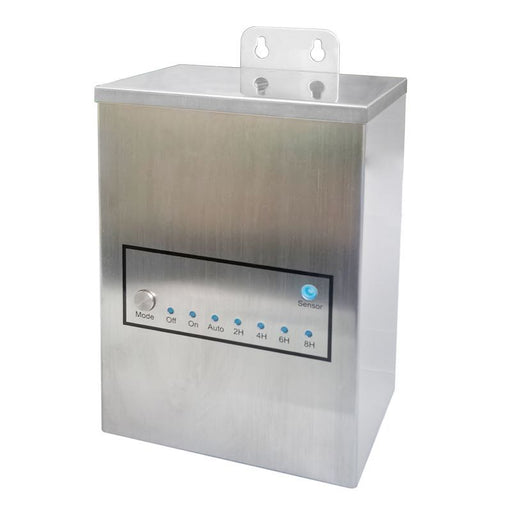 Westgate Manufacturing 200W 12Vac 2-Zone Transformer Programmable And On At Dusk Off After 2/4/6/8 Hours Stainless Steel (TR-200W-2Z-TPC-SS)
